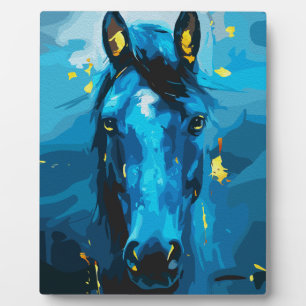 Blaues Pferd - Stärke und Eleganz Fotoplatte