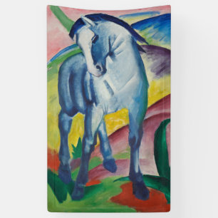 Blaues Pferd (Süße Tier) (von Marc Franz) Banner