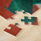 Blaues Pferd (Süße Tier) (von Marc Franz) Puzzle (Seite)