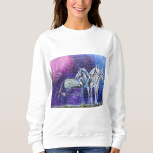 Blaues Pferd Sweatshirt