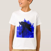 Blaues Pferd T-Shirt (Vorderseite)