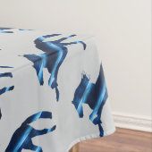 Blaues Pferd Tischdecke (Beispiel)