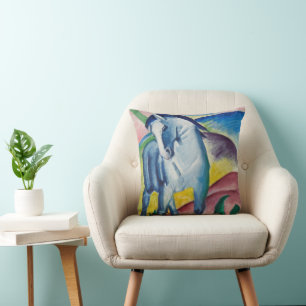 Blaues Pferd von Franz Marc, Vintage Fine Art Kissen