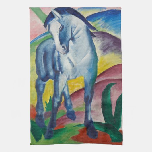 Blaues Pferd von Franz Marc, Vintage Kunst Geschirrtuch (Vertikal)