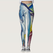 Blaues Pferd von Franz Marc, Vintage Kunst Leggings (Vorderseite)