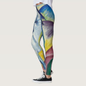 Blaues Pferd von Franz Marc, Vintage Kunst Leggings (Links)