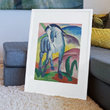 Blaues Pferd von Franz Marc, Vintage Kunst