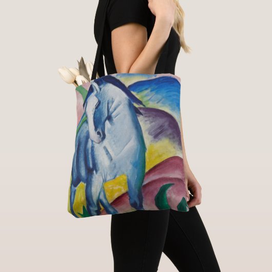 Blaues Pferd von Franz Marc, Vintage Kunst Tasche (Von Nahem)