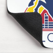 Blaues Pferdecolorado-Logo Mousepad (Ecke)