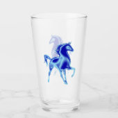 Blaues Pferdeglas Glas (Vorderseite)