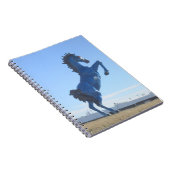 Blaues Pferden-Notizbuch Notizblock (Rechte Seite)
