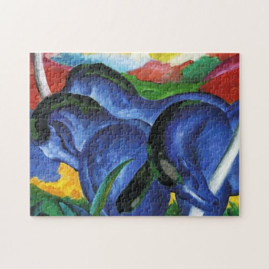 Blaues Pferdepuzzlespiel Franz Marcs Puzzle (Horizontal)