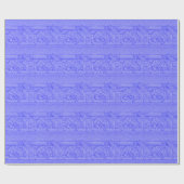 Blaues Pferderennenthoroughbred-Pastellrennpferd Geschenkpapier (Flach)