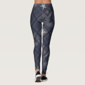 Blaues Pflaster Leggings (Rückseite)