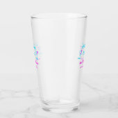 Blaues pinkfarbenes Brautparty Glas (Rechts)