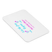 Blaues pinkfarbenes Brautparty Magnet (Rechte Seite)