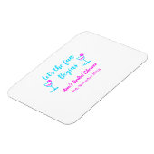 Blaues pinkfarbenes Brautparty Magnet (Linke Seite)