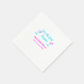 Blaues pinkfarbenes Brautparty Serviette (Ecke)