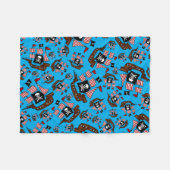 Blaues Piratenschiff Fleecedecke (Vorderseite (Horizontal))