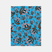 Blaues Piratenschiff Fleecedecke (Vorderseite)