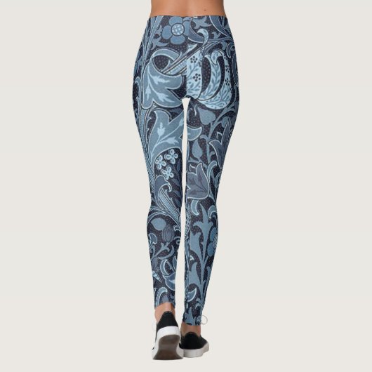 Blaues Pisley macht farbenfrohe Leggings (Rückseite)