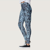 Blaues Pisley macht farbenfrohe Leggings (Links)