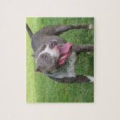 BLAUES PITBULL PUZZLESPIEL PUZZLE (Vertikal)