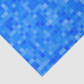 Blaues Pixel-Mosaik Seidenpapier (Ausschnitt)