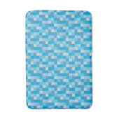 Blaues Pixelated Badematte (Vorderseite Vertikal)