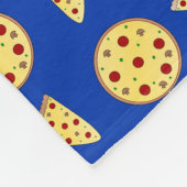 Blaues Pizzamuster Fleecedecke (Ecke)
