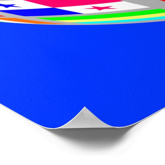 Blaues Plakat (Ecke)