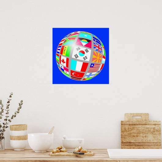 Blaues Plakat (Küche)