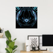 Blaues Planeten-Plakat Poster (Heimbüro)
