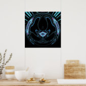 Blaues Planeten-Plakat Poster (Küche)