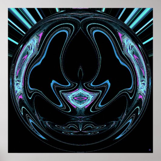 Blaues Planeten-Plakat Poster (Vorne)