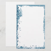 blaues platsches briefpapier (Vorne/Hinten)