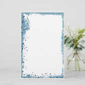 blaues platsches briefpapier (Stehend Vorderseite)