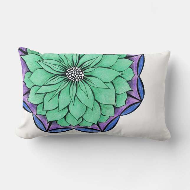 BLAUES POINSETTIA Lubar Kissen (Vorderseite)