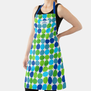 Blaues Polka-Dot-Muster Schürze
