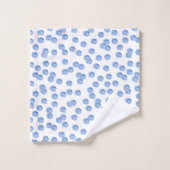 Blaues Polka-Punkt-Badezimmer-Tuch-Set Badhandtuch Set (Waschlappen)