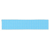 Blaues Pollenpunktmuster Kurzer Tischläufer (Horizontal)