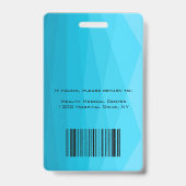 Blaues Polygon und Foto Ausweis (Rückseite)