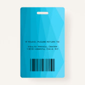 Blaues Polygon und Foto Ausweis (Rückseite)