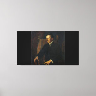 Blaues Porträt von Nikola Tesla Leinwanddruck