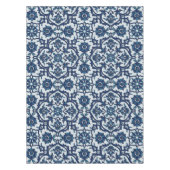 Blaues portugiesisches Azulejos Floral Tile-Muster Tischdecke (Vorderseite)