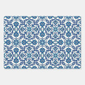 Blaues portugiesisches Azulejos-Muster Geschenkpapier Set (Vorderseite 3)