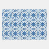 Blaues portugiesisches Azulejos-Muster Geschenkpapier Set (Vorderseite 2)