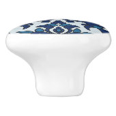 Blaues portugiesisches Azulejos-Muster Keramikknauf (Seitenansicht)