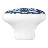 Blaues portugiesisches Azulejos-Muster Keramikknauf (Seitenansicht)