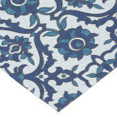 Blaues portugiesisches Azulejos-Muster Kurzer Tischläufer (Ecke)